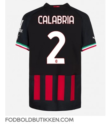 AC Milan Davide Calabria #2 Hjemmebanetrøje 2022-23 Kortærmet